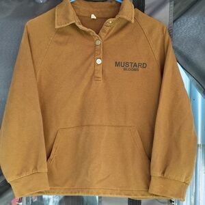 Brown Polo Collar Sweater with Embroidered Detail